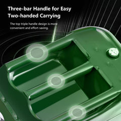 Lebreary 2.5-gallon water can square design emphasizes stability during transport.