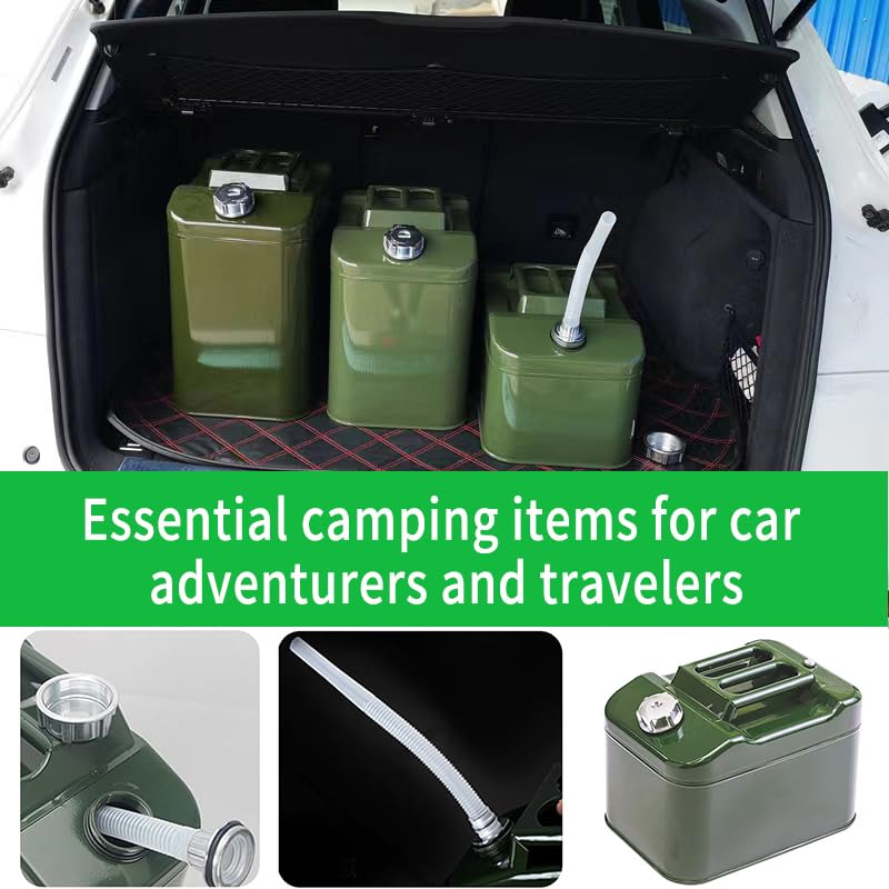 Lebreary camping water can tucked in a car trunk for reliable supply.