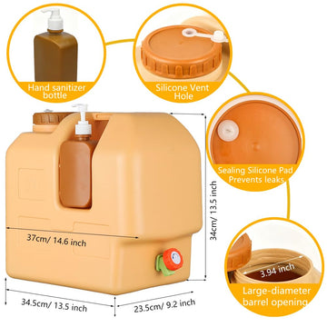 Lebreary waterjug extension-tube for simple, mess-free filling on the go.