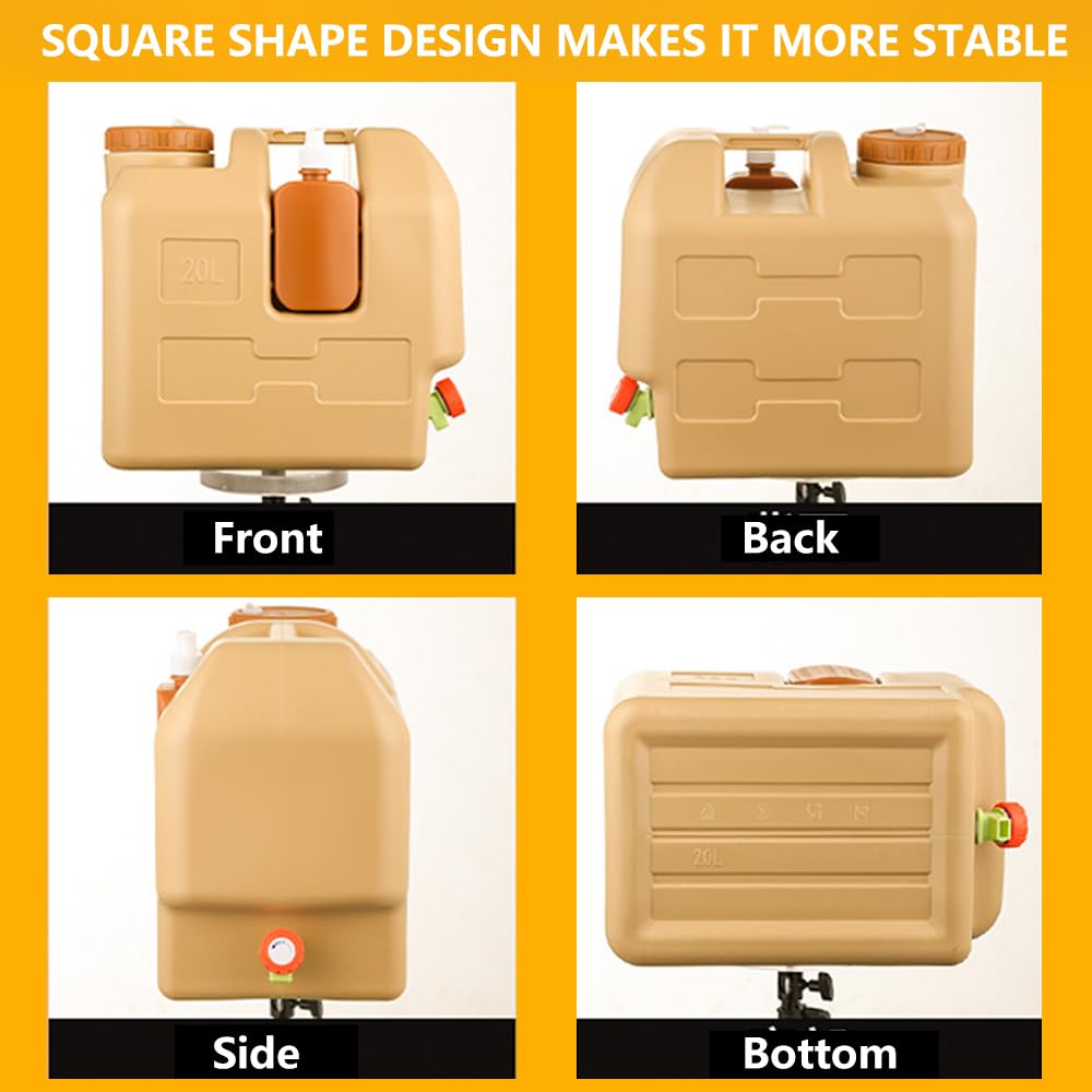 Lebreary water jug thick food-grade PE ensures rugged outdoor durability.