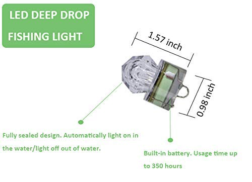 LED 5PACK Diamond deep-drop light used in freshwater to attract fish