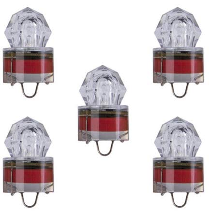 LED 5PACK Diamond Deep Drop Light flashing at depth to attract squid.