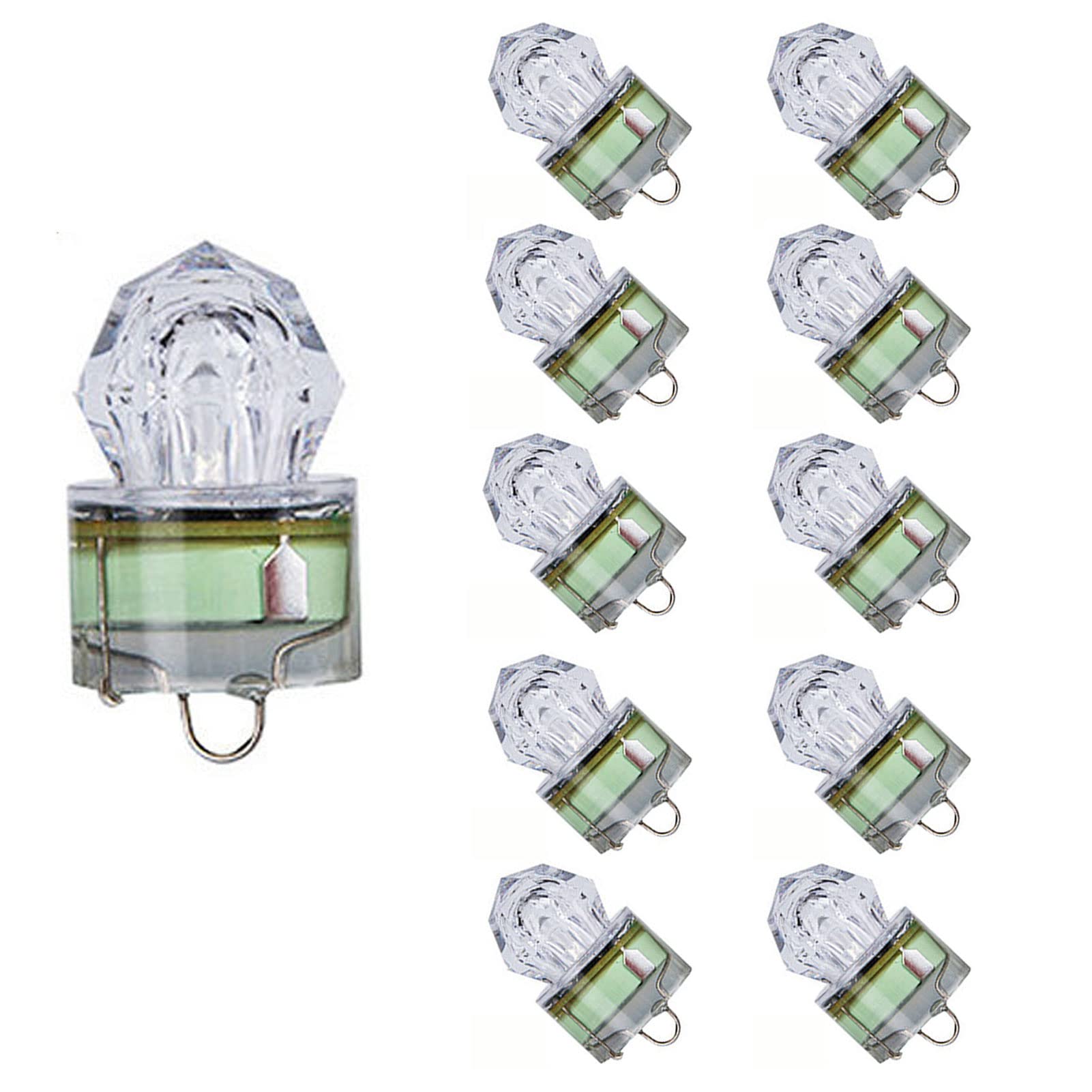 Underwater LED fishing light diamond lure in water