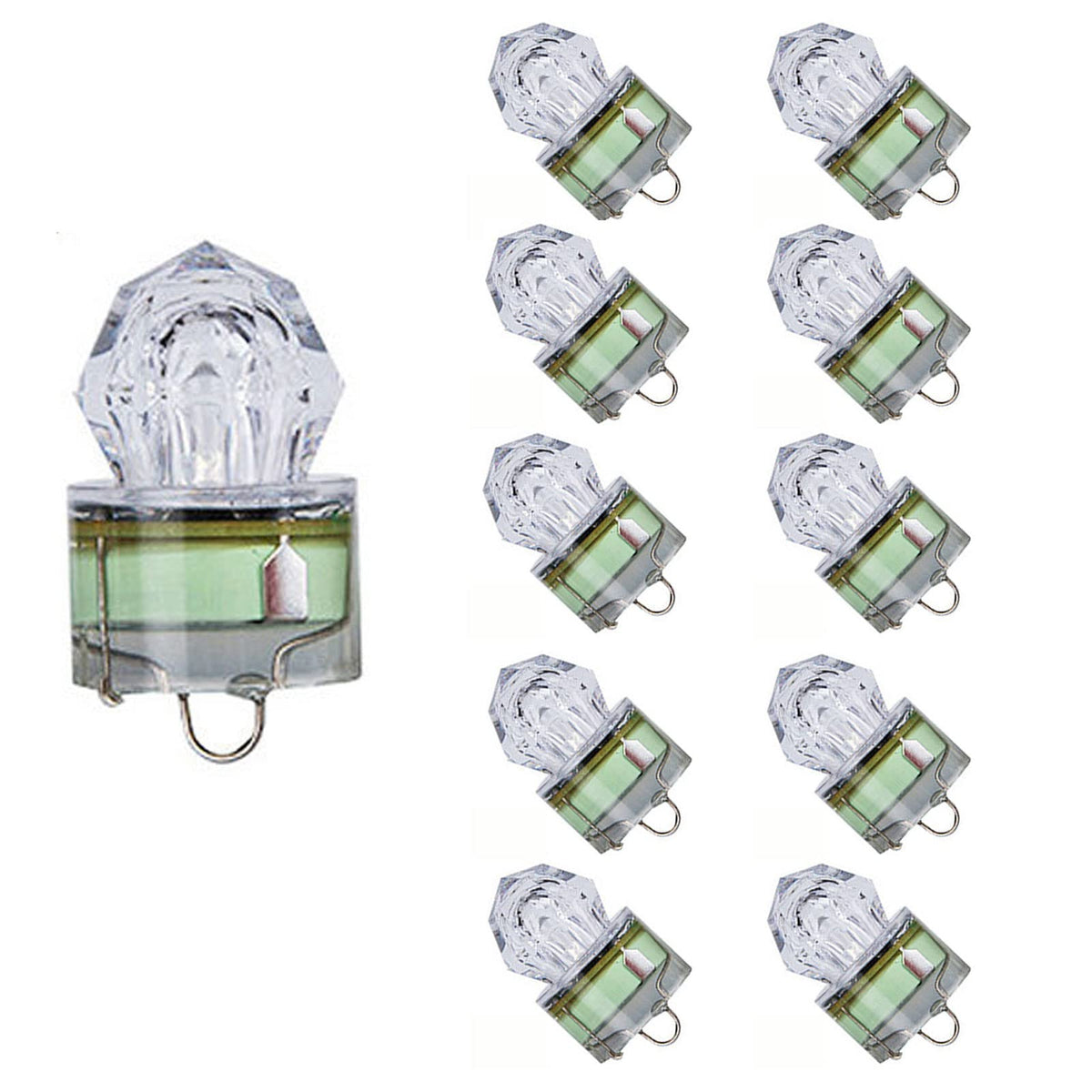 LED fishing light underwater lure 25mm x 45mm, 10-pack