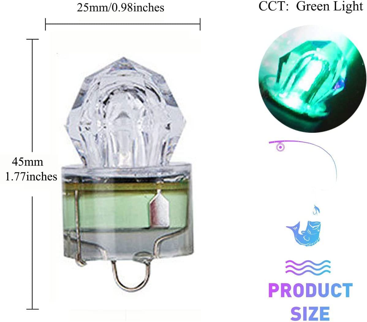 Waterproof diamond LED fishing light in water, deep sea lure
