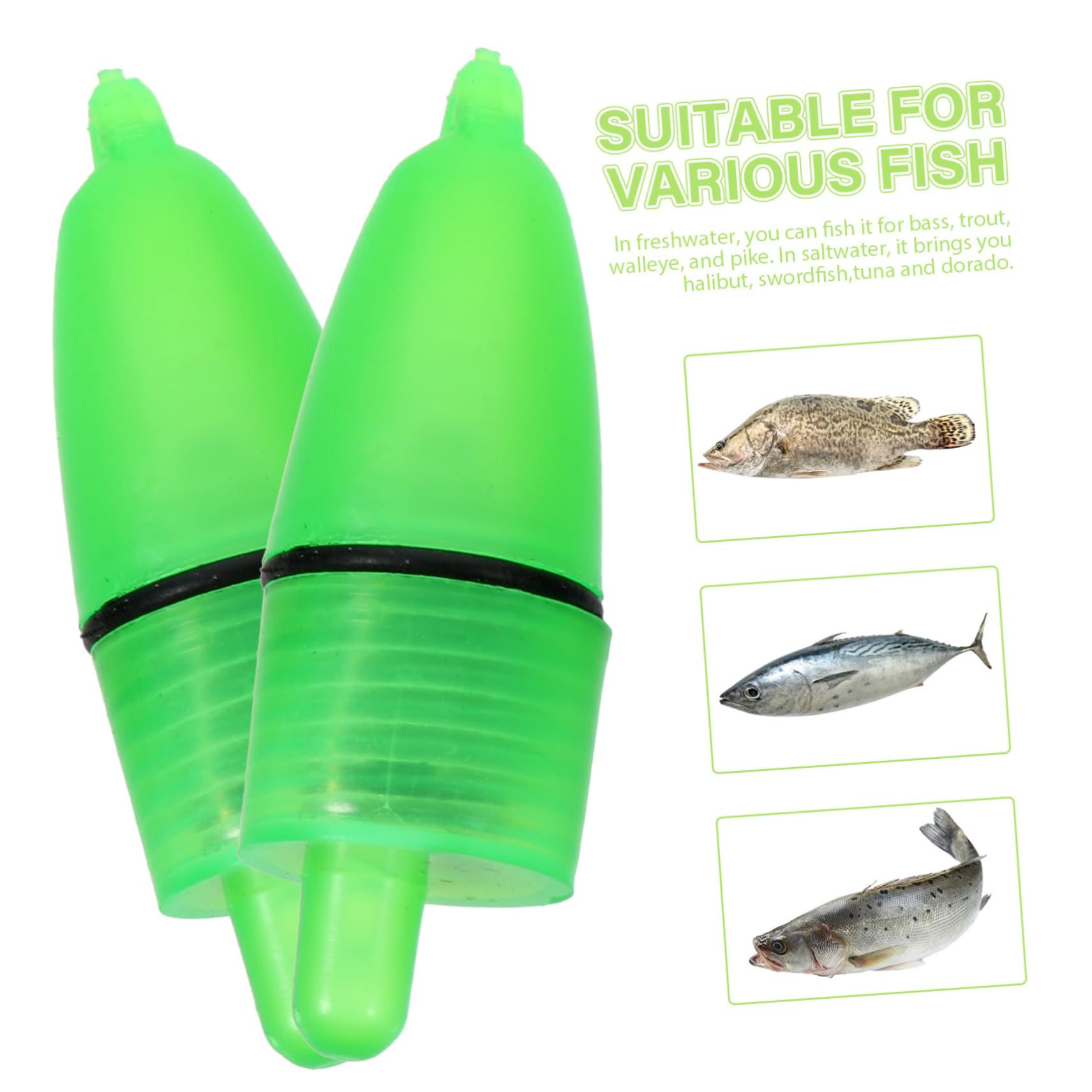 LED Fishing Rod Bite Alarm emits high-brightness green glow for night use.