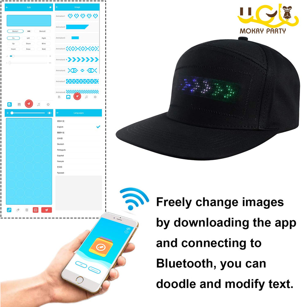 App UI for Magic Display controlling LED text and animations