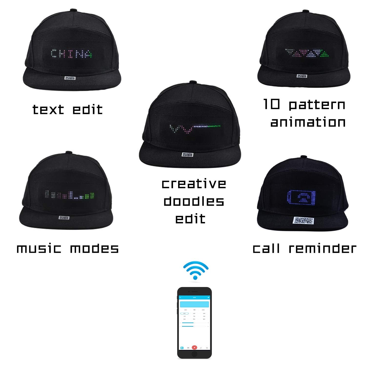 Detachable LED screen being used on a backpack or clothing