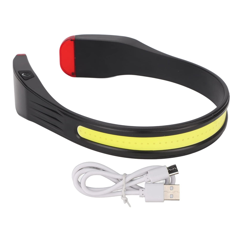 LED Headlamp COB white light and red LED combo covers bright work and safety tasks.