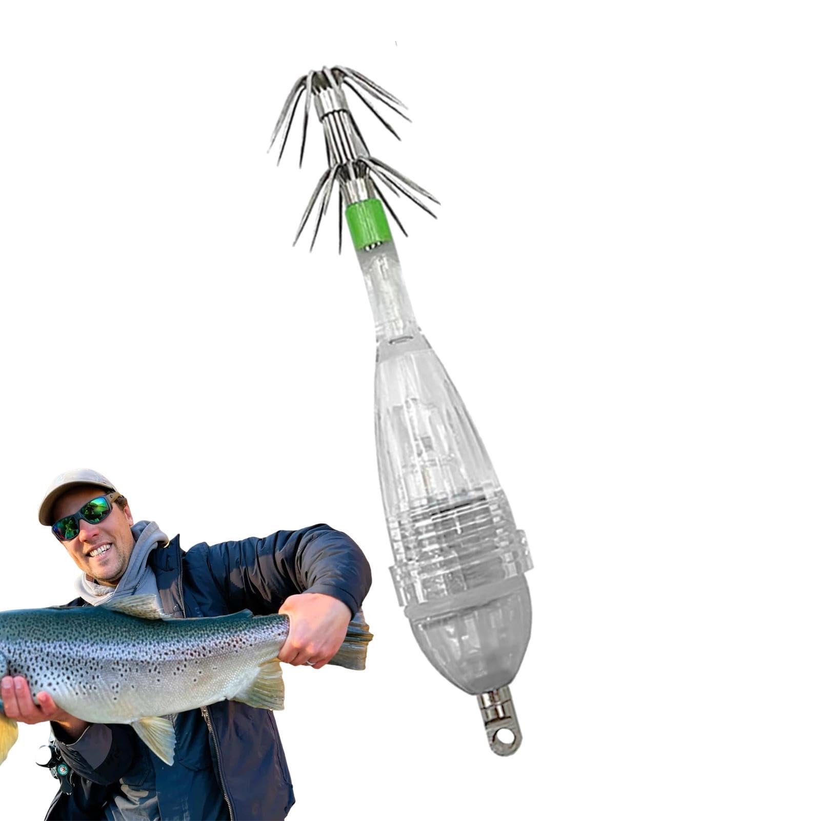 LED Luminouse squid jig hook suitable for offshore adventures