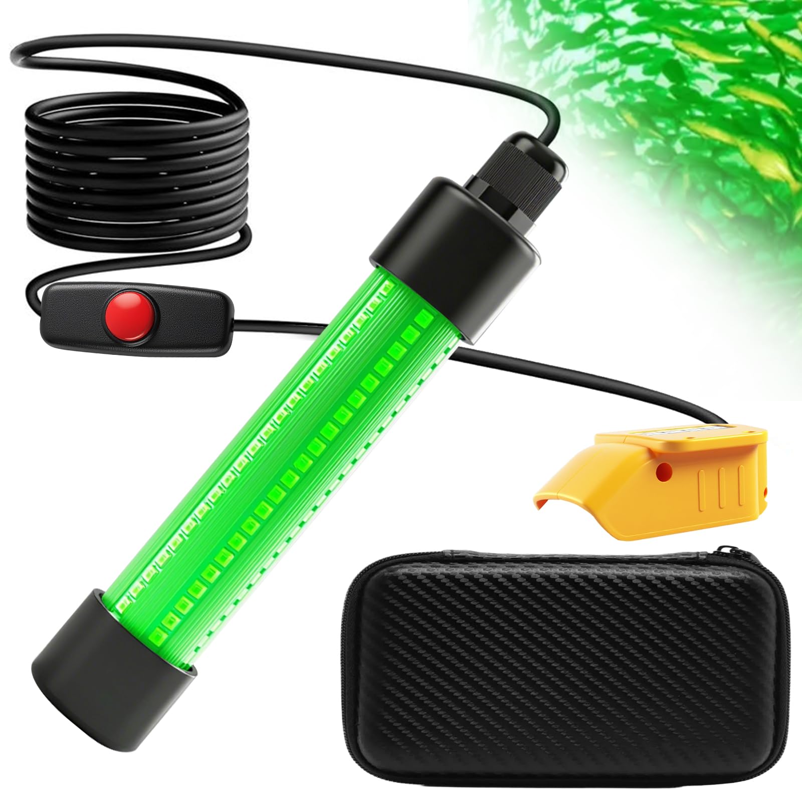 LED Underwater Fishing Light compatible with DEWALT 20V Max battery (tool only)