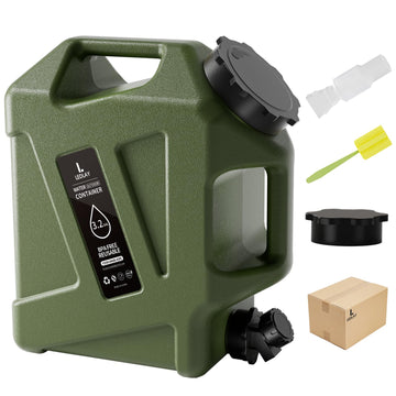 LEDLAY 3.2GAL camping water jug with open cap for quick outdoor filling