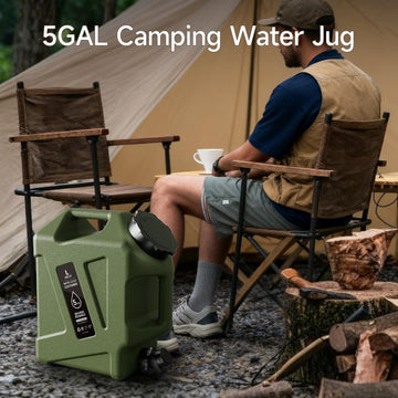 LEDLAY water jug with spigot pour for controlled, spill-free dispensing on outdoor trips
