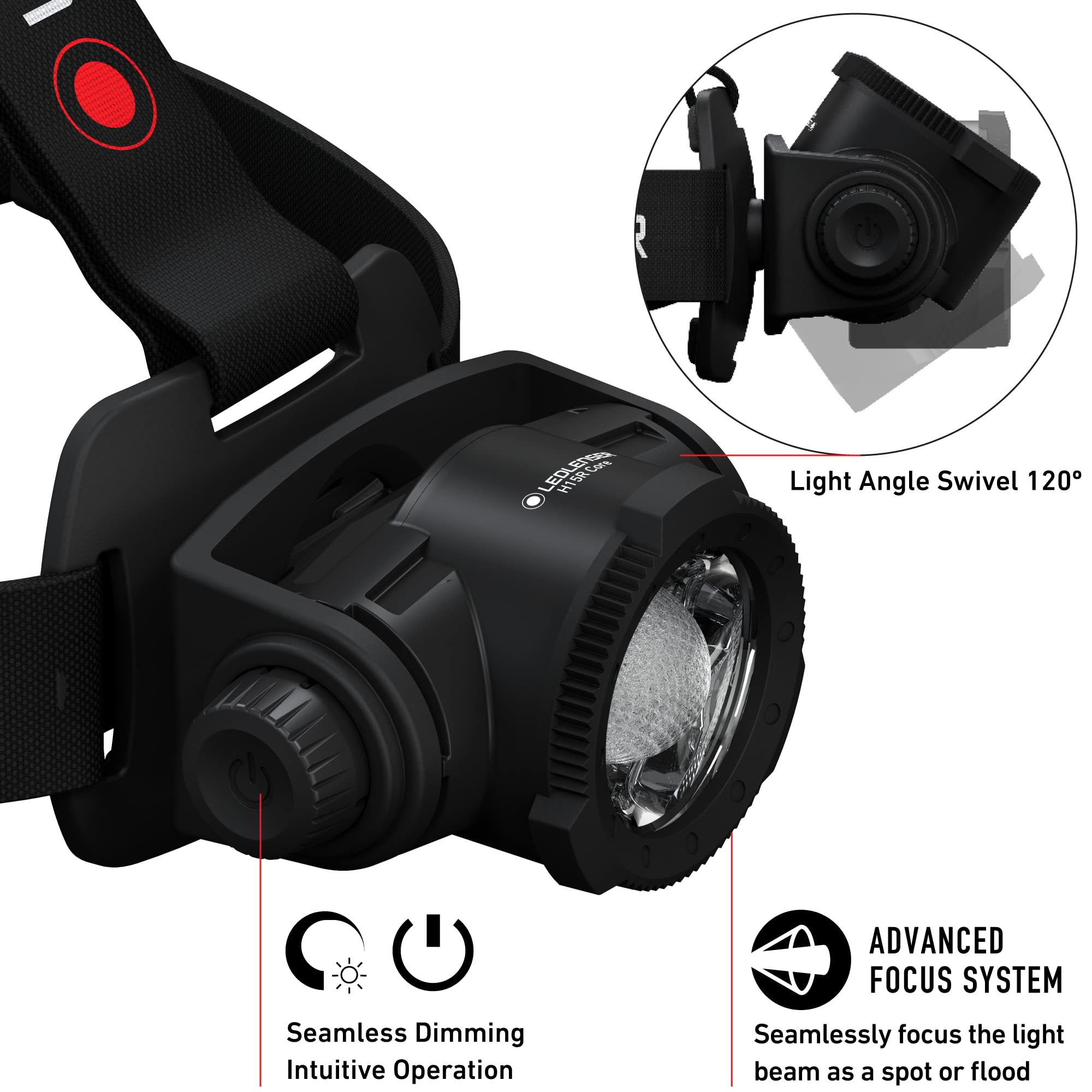 Ledlenser H15R Core delivering up to 80 hours of runtime on a rechargeable battery.