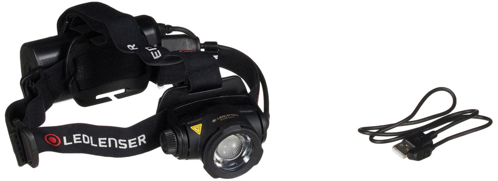 Ledlenser H15R Core worn on headband for hands-free visibility