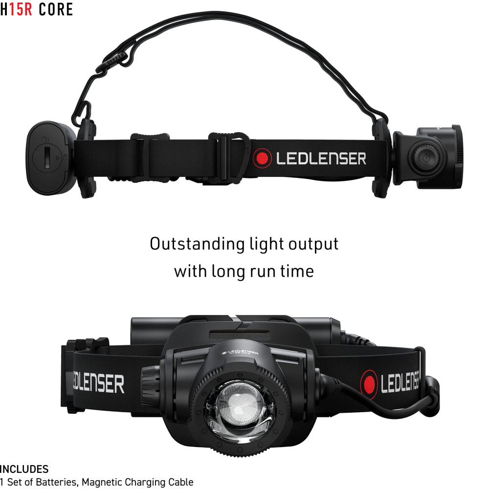 Ledlenser H15R Core Wheel Switch enables smooth dimming control.