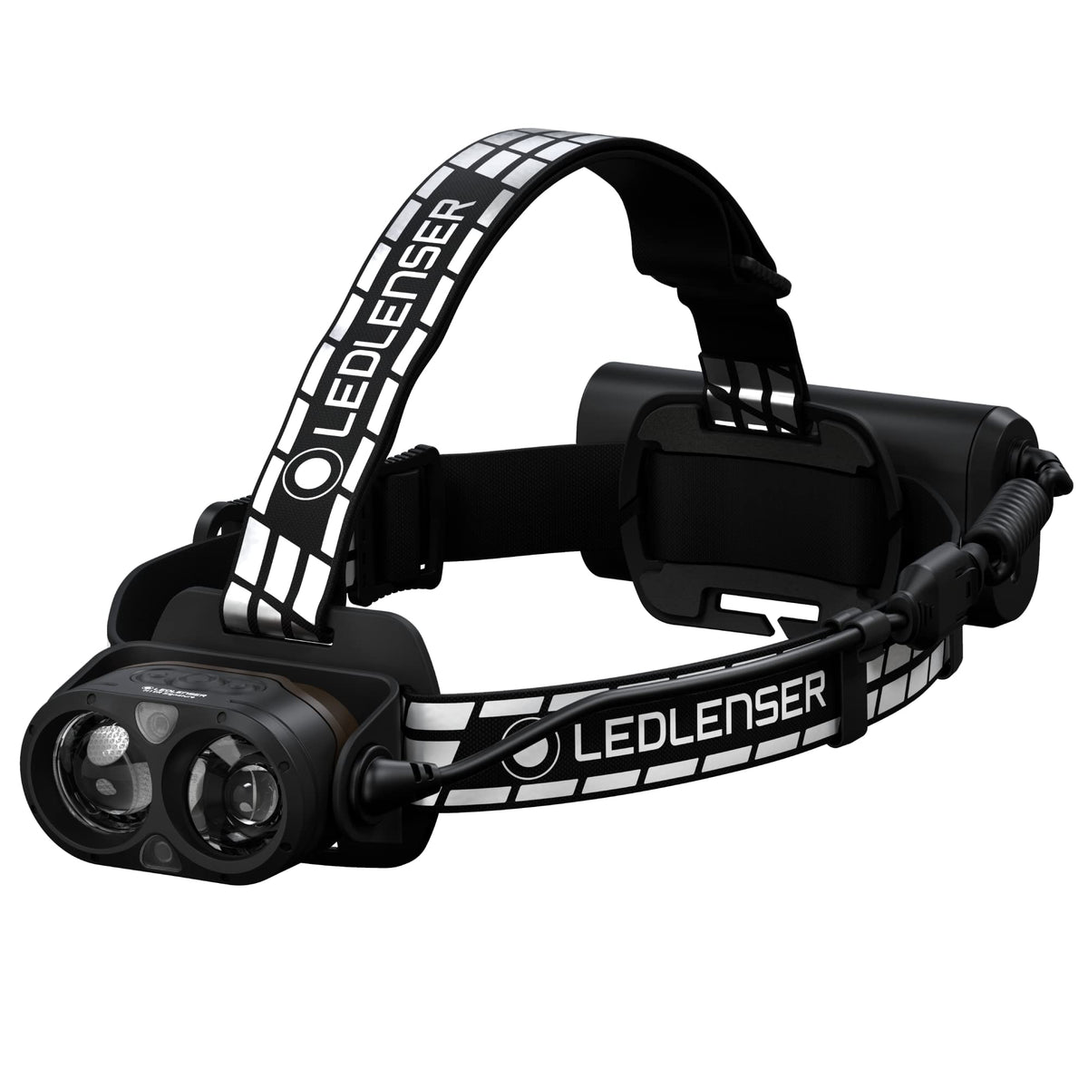 Ledlenser H19R Signature front view showing powerful beam for outdoor visibility