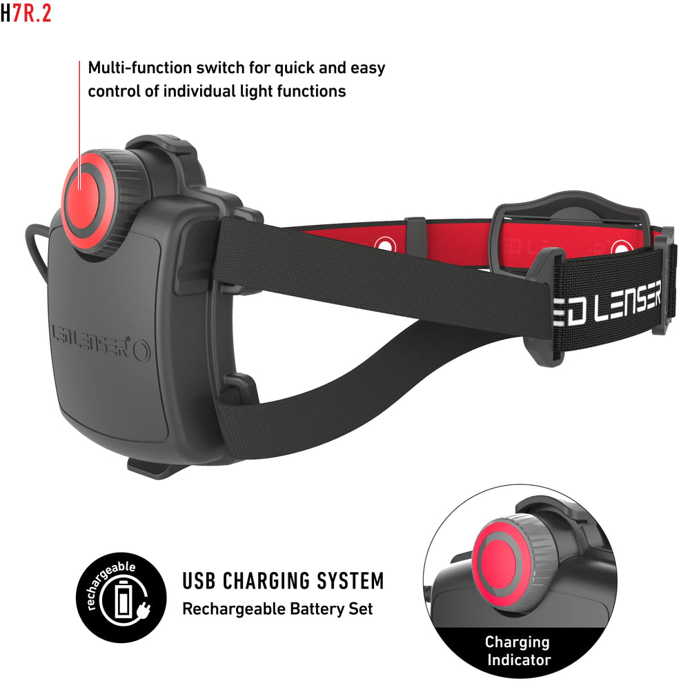 Ledlenser H7R.2 IPX4-rated resilience against rain and splashes.