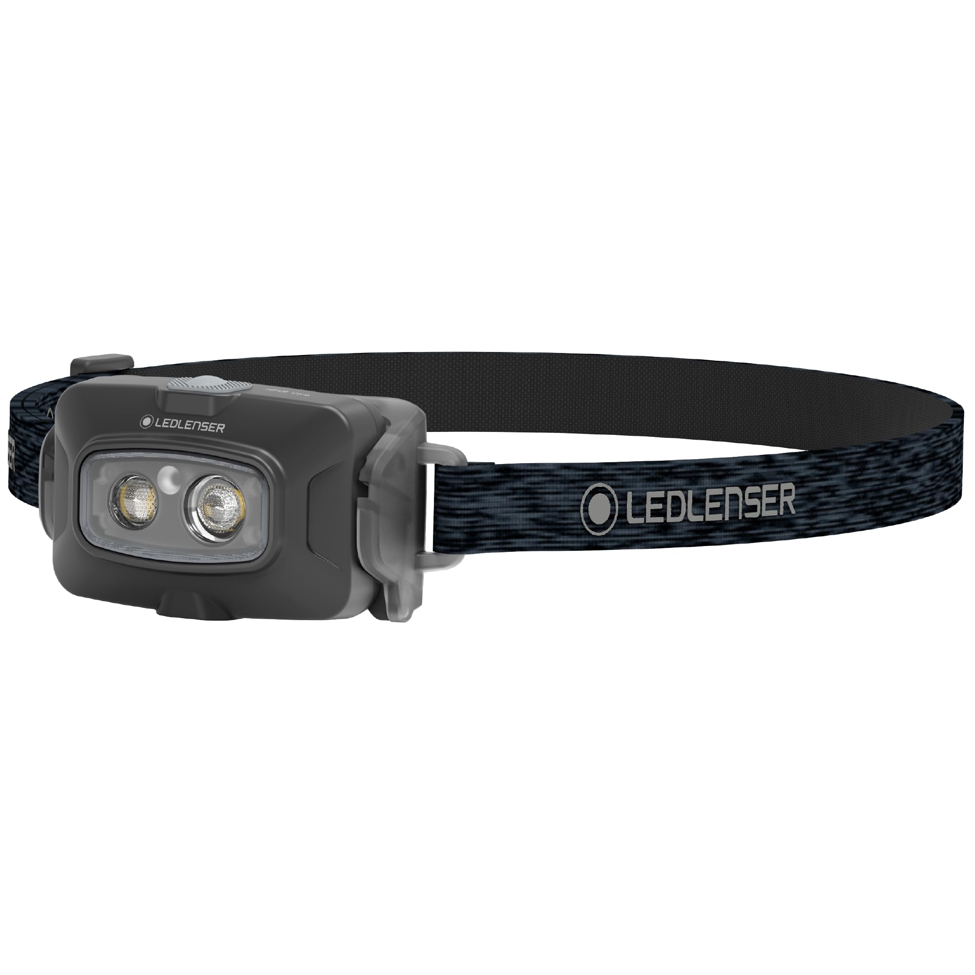 Ledlenser HF4R Core headlamp front view showing compact, hands-free design for adventures