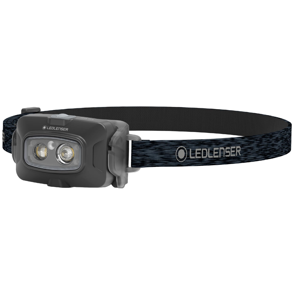 Ledlenser HF4R Core headlamp front view showing compact, hands-free design for adventures