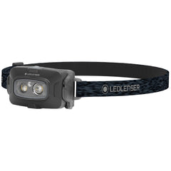 Ledlenser HF4R Core headlamp front view showing compact, hands-free design for adventures
