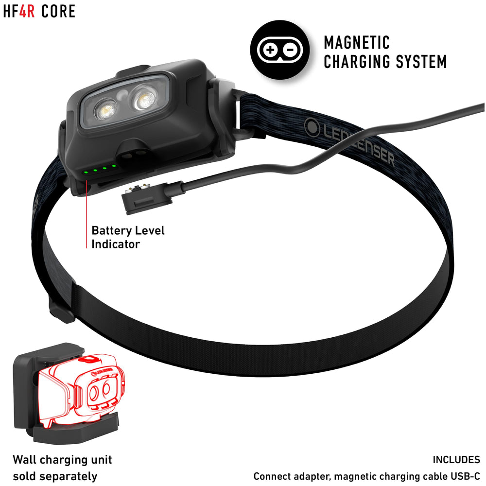 Ledlenser HF4R Core headlamp red front light preserving night vision