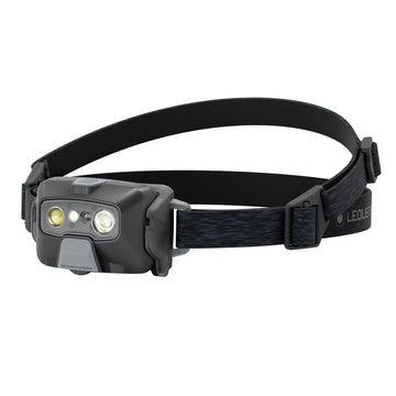 Ledlenser HF6R Core headlamp front view with slim aluminum body for hiking