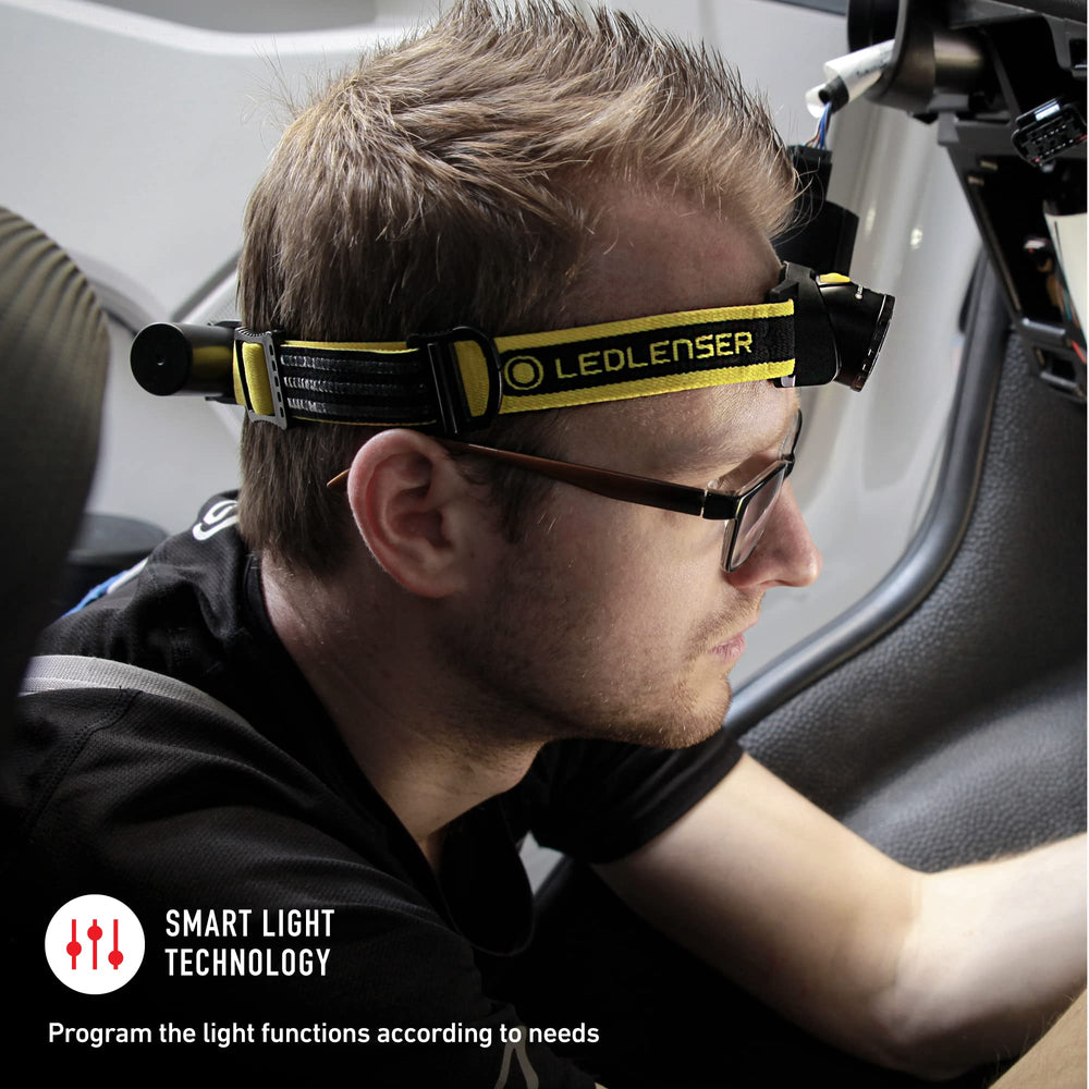 Ledlenser iH8R lightweight at 158g for extended wear comfort.
