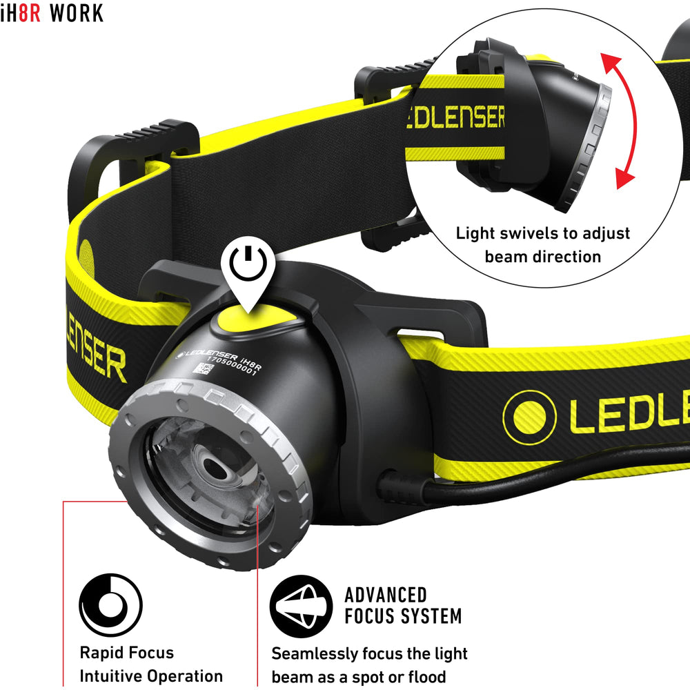 Ledlenser iH8R USB recharge provides quick top-ups on the job.