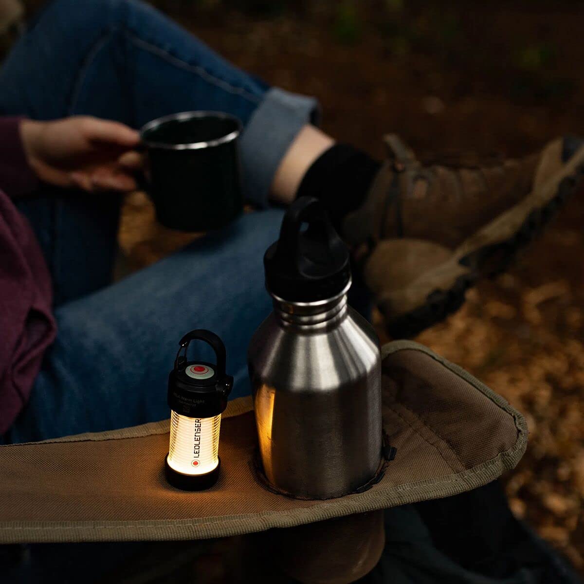 Ledlenser ML4 flexible mounting enables hands-free tent lighting