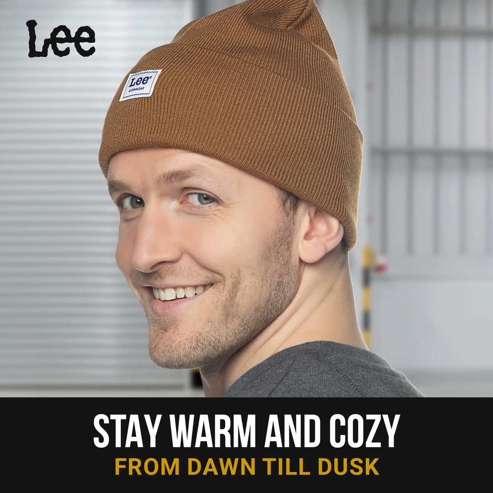 Lee Workwear beanie fold-up cuff detail adds warmth and snug fit