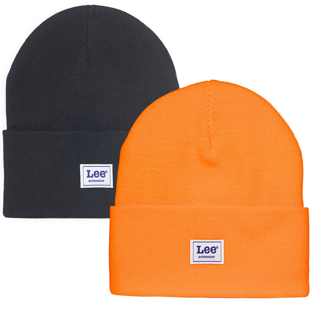Lee Workwear men's beanie front view keeps you warm during cold commutes.