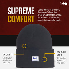 Jet Black with Charcoal Heather beanie