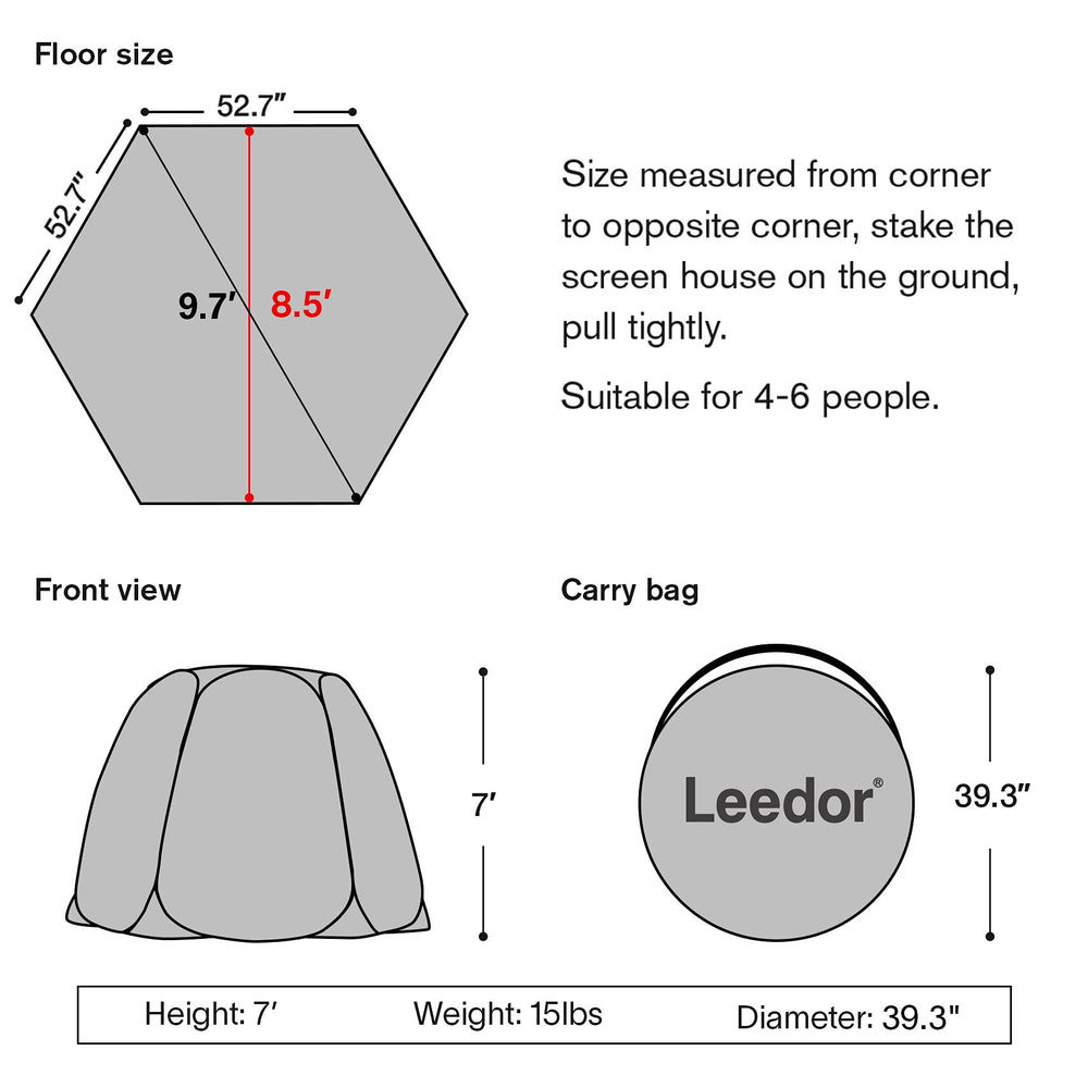 LEEDOR UV-resistant sun shelter offers shade during sunny backyard afternoons.