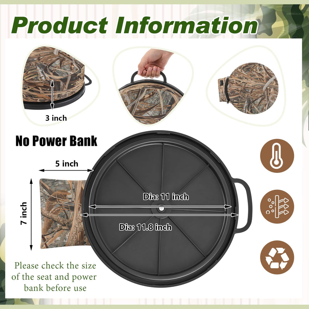 Leelosp heated bucket seat camouflage control panel—three heat levels for customizable warmth