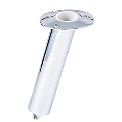 Lee's Tackle 15° SS flush mount rod holder secures rods for optimal fishing angles