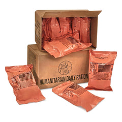 Leevax Wornick MRE case packaging shows durable storage for emergencies