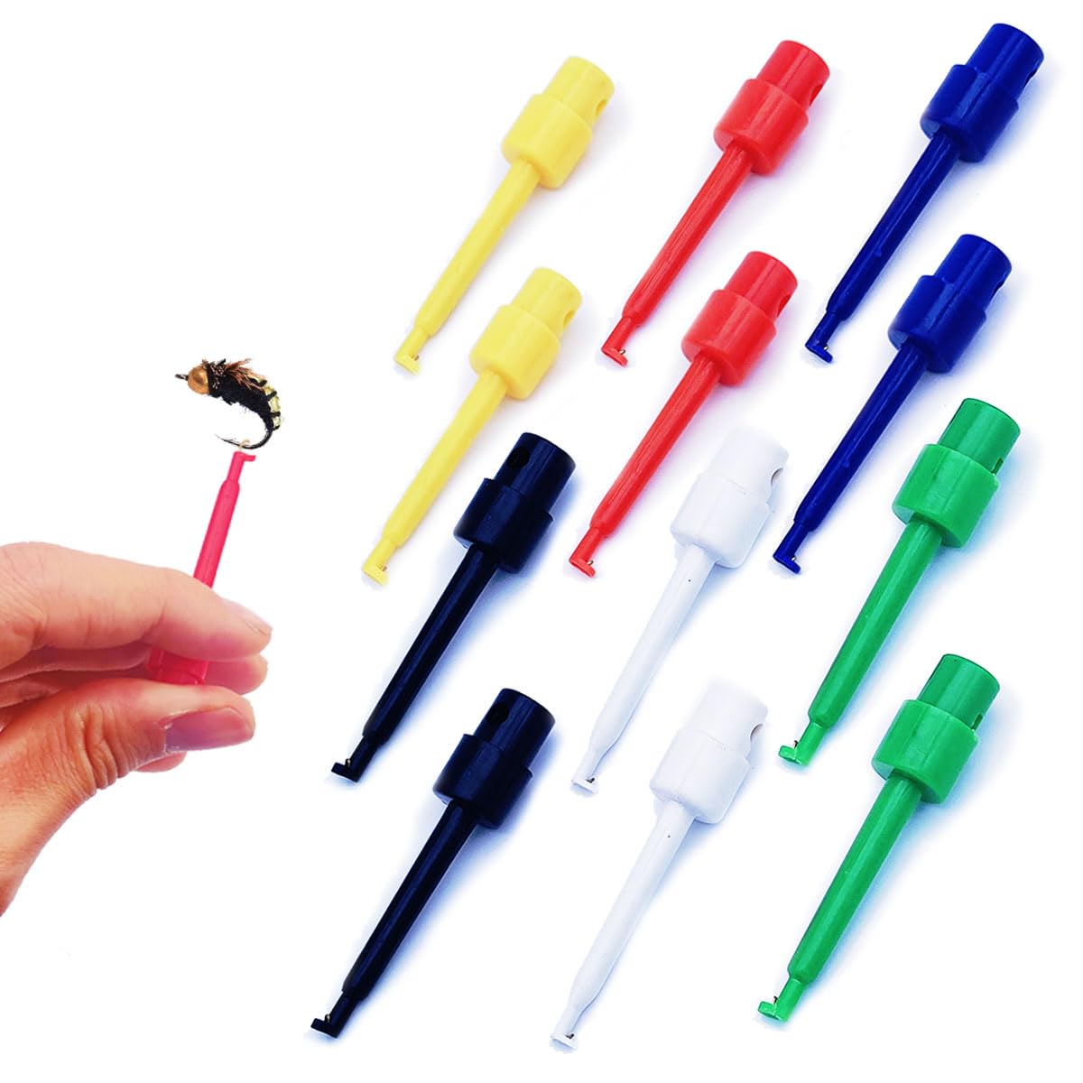 Leewoth 12pcs hackle pliers for fly tying set