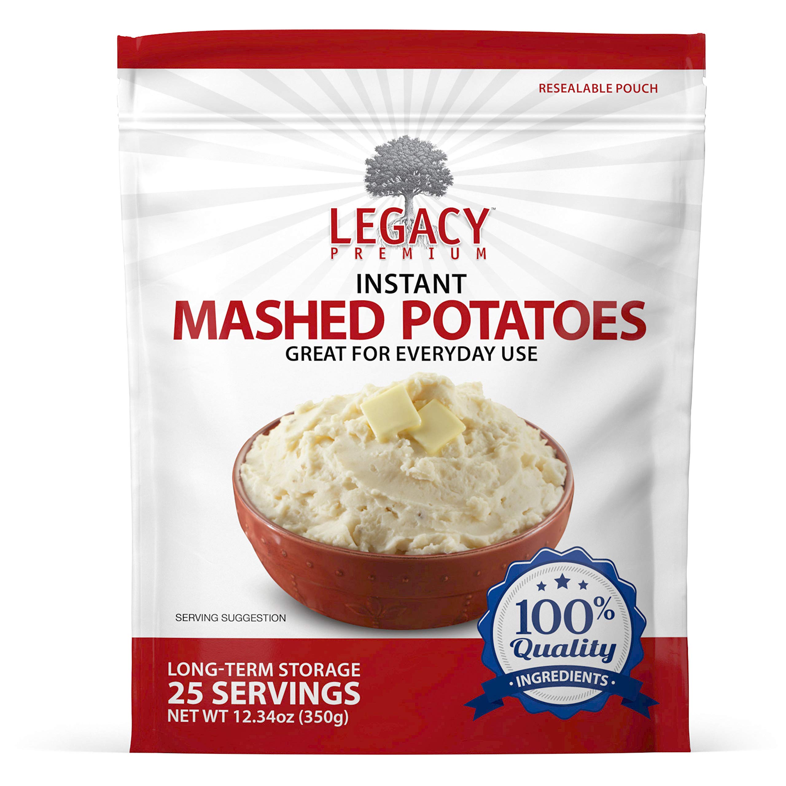 Legacy Premium Essentials Mylar pouch with absorber shows 15-year shelf life.