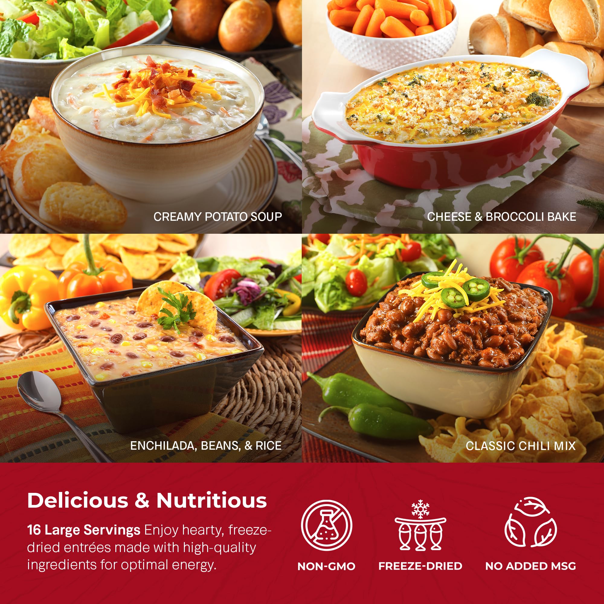 Legacy Premium gluten-free meals with 25-year shelf life for preparedness