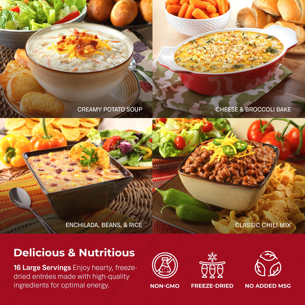 Legacy Premium gluten-free meals with 25-year shelf life for preparedness