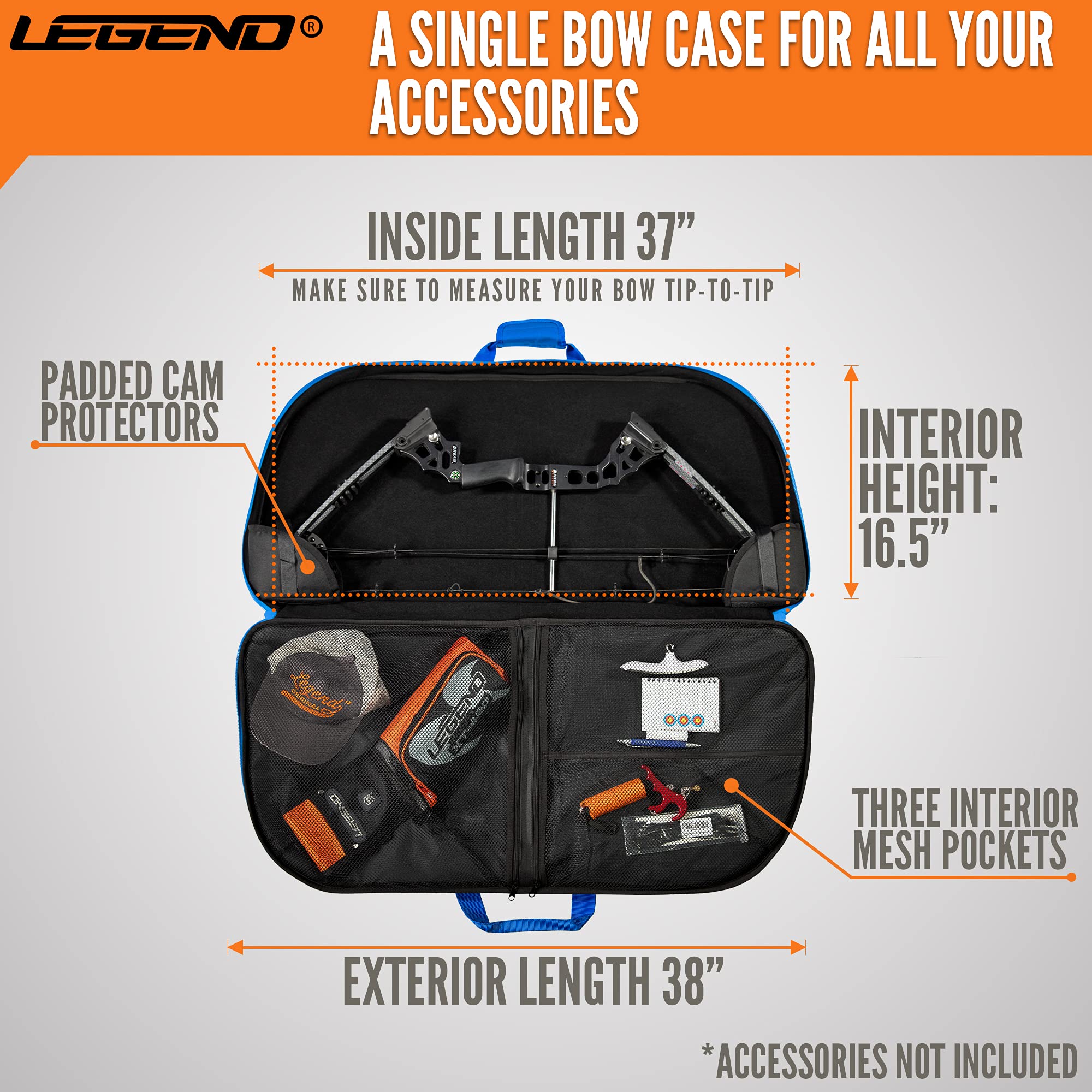 Legend Alpha bow case with backpack straps for hands-free transport
