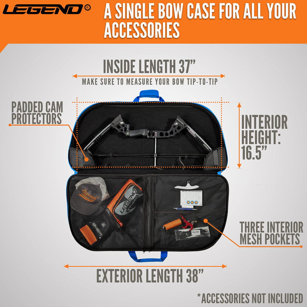 Legend Alpha bow case with backpack straps for hands-free transport