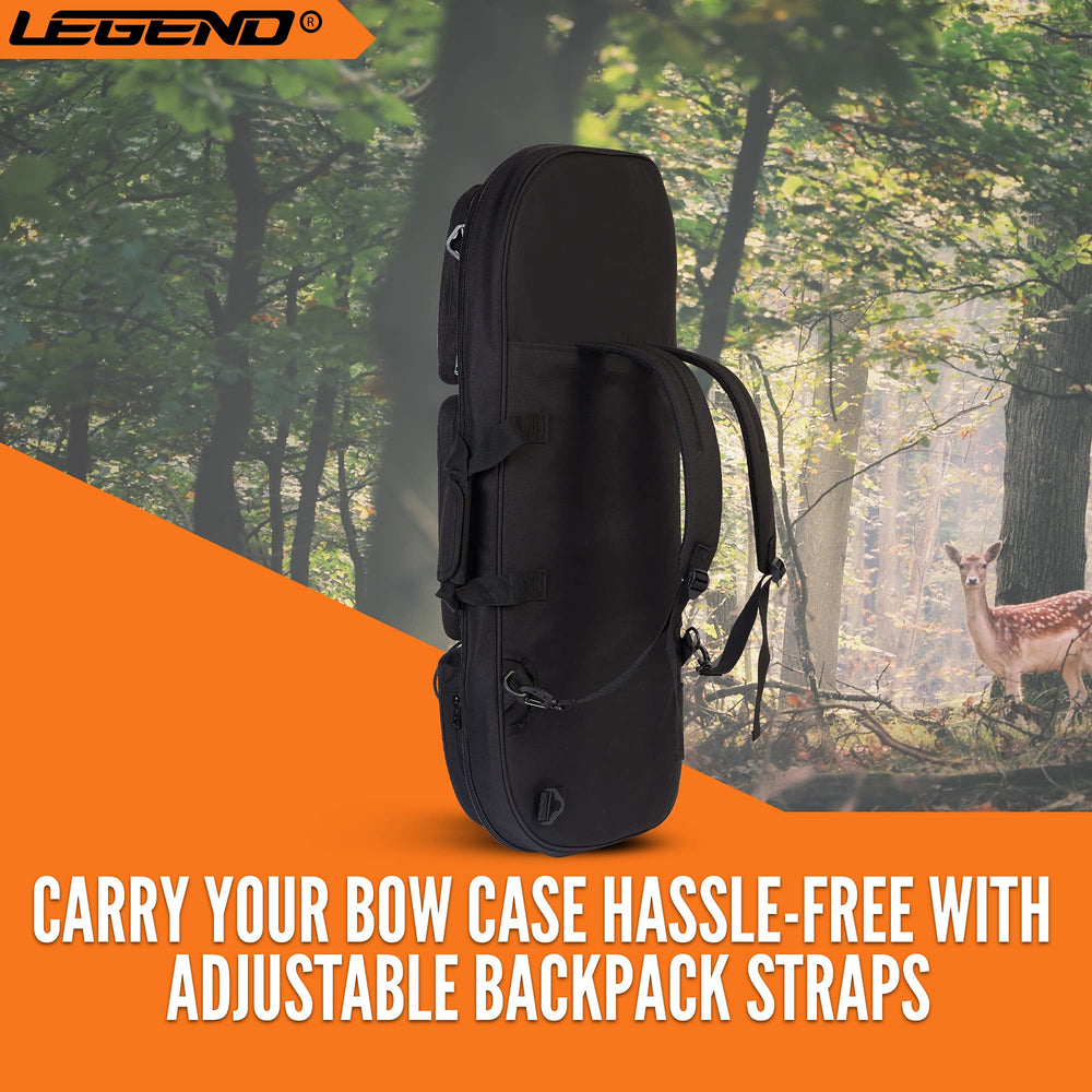 Legend Alpha bow case three mesh pockets for organized gear access