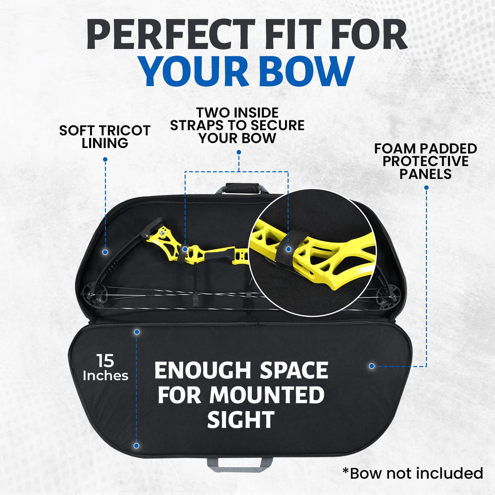 Legend Apollo bow case includes padded strap for comfortable transport during hunts or trips.