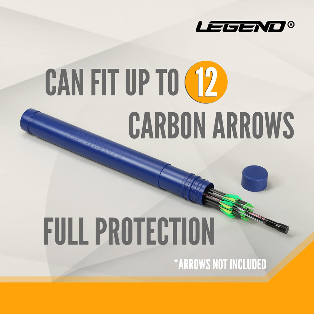 Legend Archery Arrow Tube Case shows 3 inch diameter tube