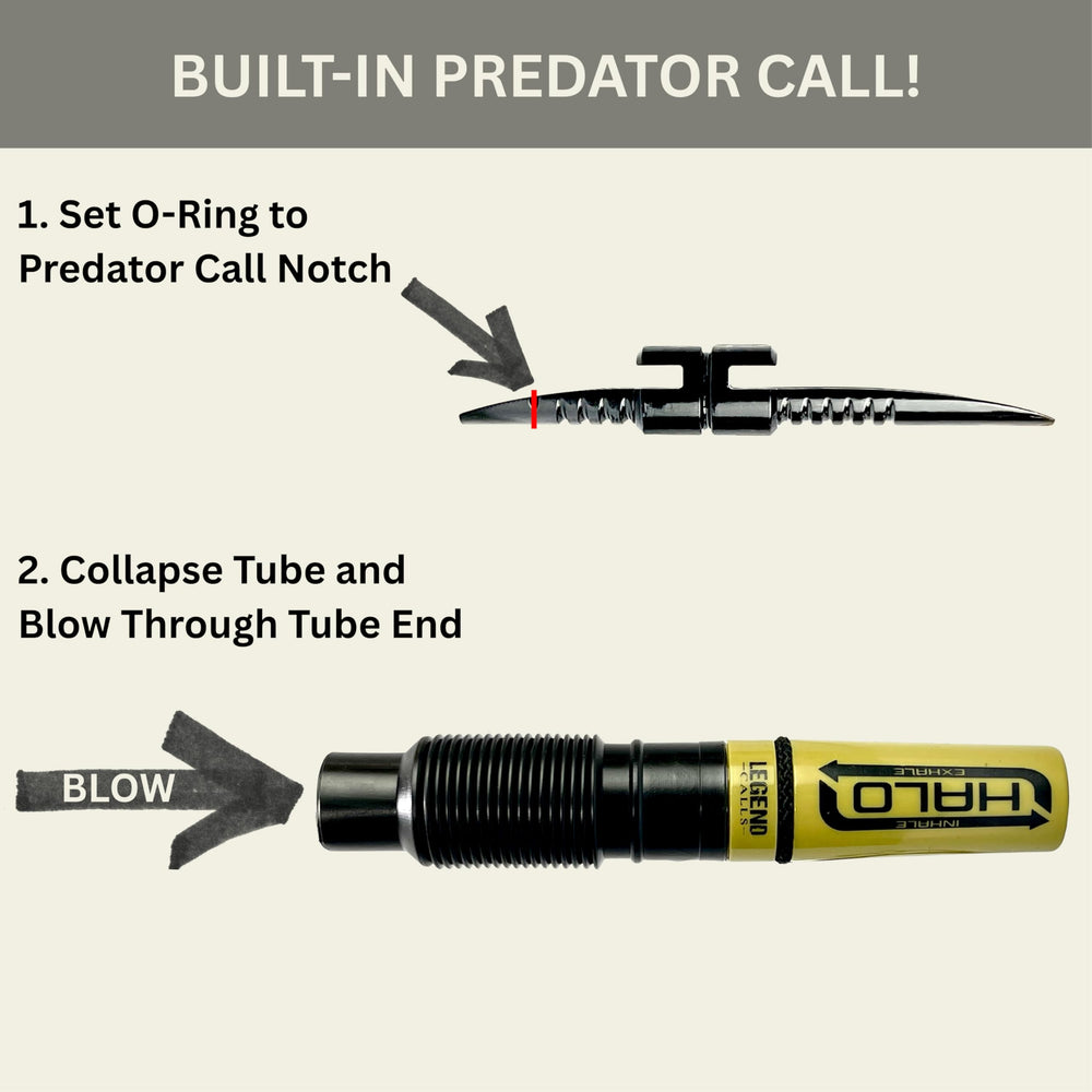 Legend Calls Halo Deer Call inhale sound options for mature doe and fawn cues.