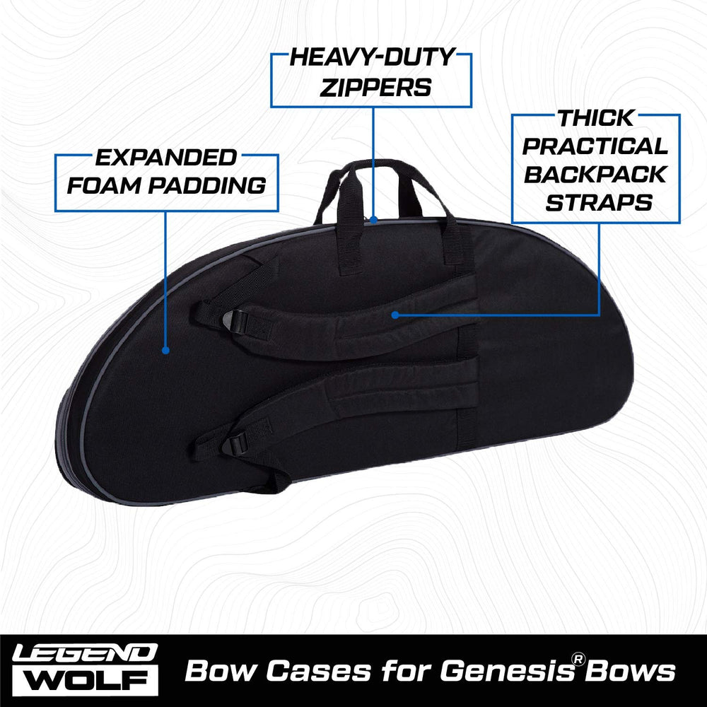 Legend Wolf Genesis bow case backpack straps enable easy travel for practice and competitions