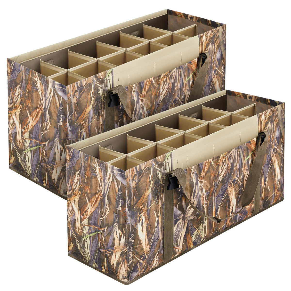 LEIFIDE duck decoy bag with 12 slots keeps decoys organized during transport