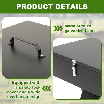LEIFIDE gravity deer feeder mounting post shows stable setup for reliable outdoor wildlife feeding sessions.